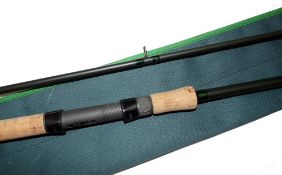 ROD: High quality custom built 10' 2 piece carbon barbel rod, staggered ferrule model, matt finish