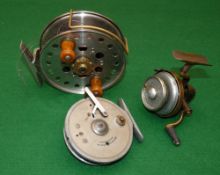 REELS: (3) Illingworth No.3 casting reel, enclosed gear housing, screw and soldered pigtail bail,