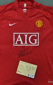 Cristiano Ronaldo Signed 2008 Manchester United Football Shirt replica short sleeve shirt, size XL