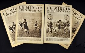 Collection of 1924/25 New Zealand All Blacks Invincibles Rugby Tour French Newspapers - to incl 4x