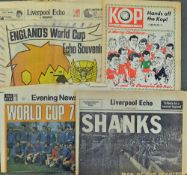 Selection of Newspapers 1966 England's World Cup Souvenir, 1966 Christmas Edition of the Kop, and