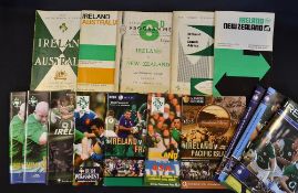 Collection of Ireland v Overseas and Six Nations Rugby programmes from 1953 onwards to incl v