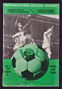 1965 International Soccer League match programme at Randalls Island Stadium covering two fixtures: