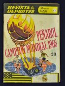 Very scarce 1966 World Club Championship in South America Penarol v Real Madrid 'Revista de los