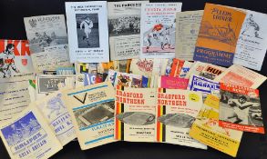 Large collection of rugby league club programmes from the 1960's onwards one signed - incl cup