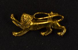 Rare 1966 British Lions rugby tour brass lion pin badge - issued for the tour to Australia and New