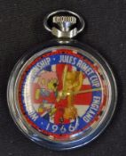 1966 Jules Rimet World Championship England Pocket Watch featuring World Cup Willie and the World