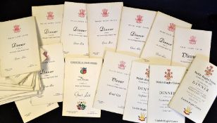 39x Wales Rugby Union dinner guest lists from the late 1960's to early '80s - including all Five