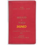 1970 Ireland vs Wales VIP signed rugby programme - played at Lansdowne Road Dublin and signed by