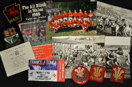 Collection of Wales related rugby material to incl 5x 1970 Rugby press action of photos notably