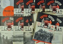 1957/1958 Manchester United home football programmes, to include Shamrock Rovers, Aston Villa (