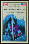 1967 in Toronto, Canada Glasgow Rangers v Sparta Prague football programme dated 10 May 1967