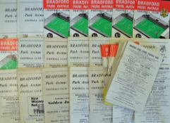 Selection of Bradford Park Avenue home football programmes from 1969/1970 (last league season) to