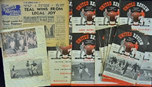 1951/1952 Manchester United Championship season home football programmes nos. 1-24 (lacking v