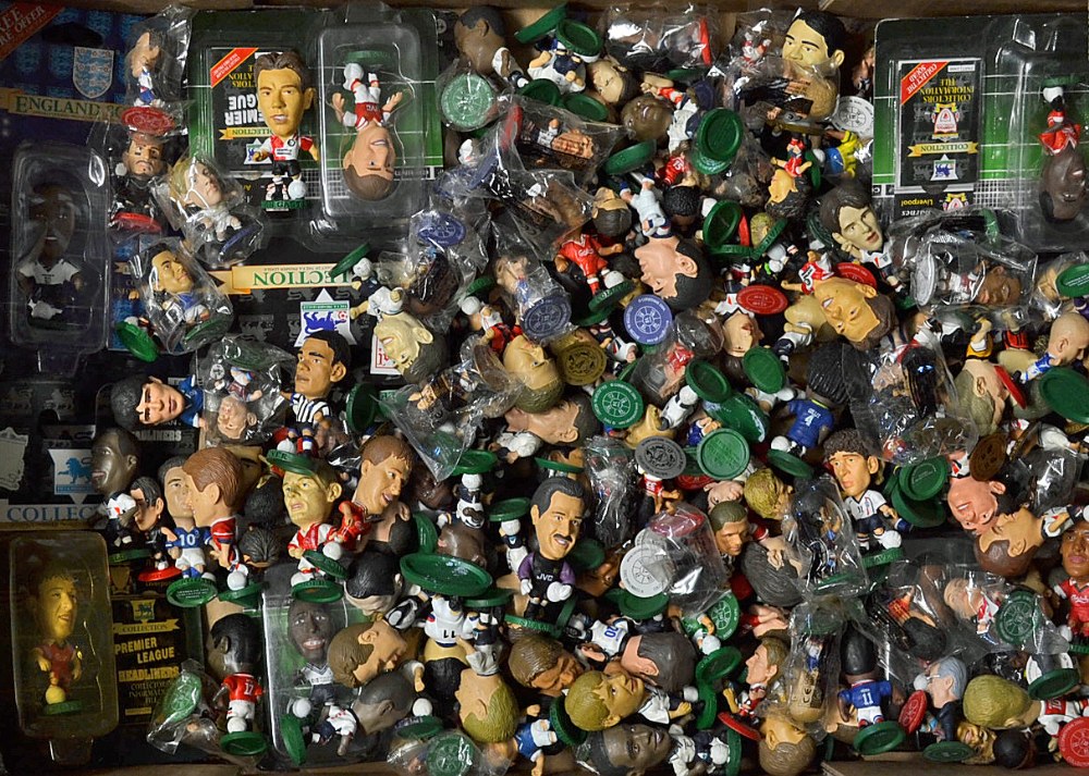 Collection of Corinthian football figures to include Large (some in bubble packing) (100) plus