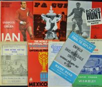 Selection of items to include 1957 FA Cup Final football programme 1970 World Cup Official