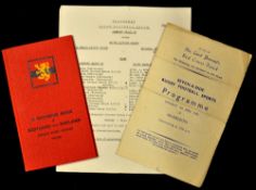 1942/45 Scotland v England Services Rugby Match Souvenir Book of programmes - in the original red