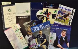 6x Scotland v New Zealand rugby programmes from 1954 onwards to incl'54 (autographed by 9 members of