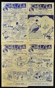 1946/7 Chelsea home football programmes including Leeds United, Charlton Athletic, Stoke City,