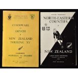 2x New Zealand All Blacks rugby tour programmes to the UK from 1953/54 onwards to incl v Cornwall