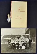 1956 Manchester United Division 1 Championship season celebration dinner and dance menu, list of