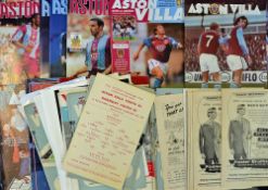 Aston Villa football programme collection, 23 reserves 1950's onwards including 1958/59 Leeds