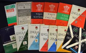 Selection of 1950/60's Five Nations and Autumn series and other rugby programmes to incl 1956