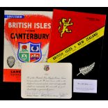 1971 British Lions rugby tour to New Zealand collection to incl a rare signed Official British Lions