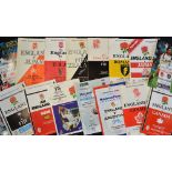 Collection of England v Overseas Tourists rugby programmes from the 1970's onwards to incl v USA '