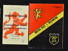 2x 1959 British Lions rugby programmes -to incl v Combined Marlborough, Nelson Golden Bay- Motueka