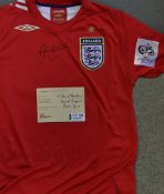 David Beckham Signed England 2006 Football Shirt replica shirt, short sleeve, size S, with COA