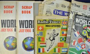 World Cup England July 1966 Scrap Books with newspaper cuttings from the final tournament matches,