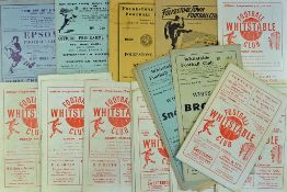 Collection of Whitstable FC football programmes with several scarce issues to include 1947/48 (3),