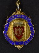 1957/58 Lancashire Rugby League winners medal - silver gilt and enamel medal won by Oldham and