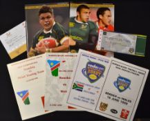 Collection of Wales rugby tour programmes to Namibia & South Africa from the 1990's onwards - 1st