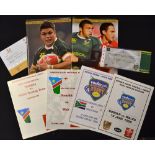 Collection of Wales rugby tour programmes to Namibia & South Africa from the 1990's onwards - 1st