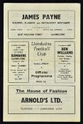 1958/1959 Llandudno v New Brighton FA Cup qualifying match football programme dated 18 October 1958.