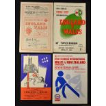 4x Wales Schools Rugby programmes from the 1950's onwards to incl v England '53 (Cardiff Arms), '