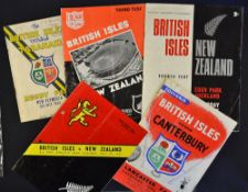 5x various British Lions Rugby Tour to New Zealand programmes from the 1950/60/70's to incl v