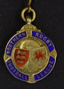 1959/60 Northern Rugby League runners-up medal - silver gilt and enamel medal won by Wakefield