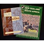 1957 New Zealand Maoris v Fiji rugby programme - 2nd Test played at Dunedin 24th August usual pocket