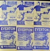 Collection of Everton home programmes to include 1946/47 Wolves, Middlesbrough, Preston NE, 1947/