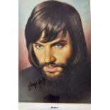 George Best Signed Print entitled 'Blinkers' colour print signed in ink limited edition 6/50 from