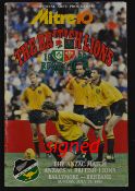 Rare 1989 British Lions v ANZACS signed rugby programme - final match of the Lions successful tour