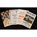 1976 France v England rugby programme - played at Parc Des Princes on Saturday 20 March together