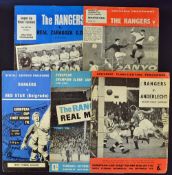 1960s Rangers home football programmes versus European clubs to include 1959/1960 Anderlecht, 1963