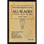 Rare 1924/1925 New Zealand all Blacks tour rugby book - titled "The Triumphant Tour of the All