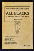 Rare 1924/1925 New Zealand all Blacks tour rugby book - titled "The Triumphant Tour of the All