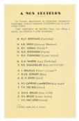 Scarce 1961 France v Scotland rugby match rare single sheet team - rare insert listing the