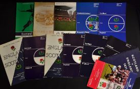 Collection of Scotland vs England programmes from 1970's onwards (H&A) to incl complete run from